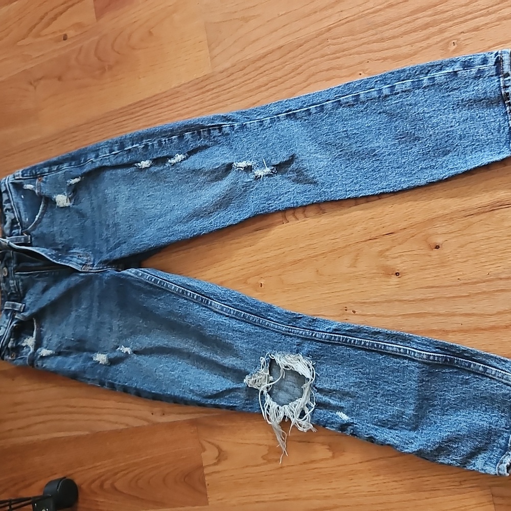Abercrombie & Fitch Distressed Blue Jeans